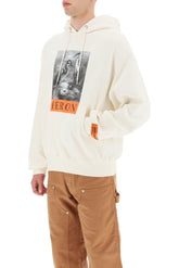 B/W HERONS PRINT HOODIE
